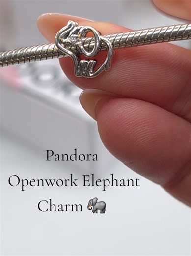 Pandora Openwork Elephant Charm ID 793345C01 🐘 Silver #pandora #pandoracharms #charms #pandorabracelet #jewelryaddict
