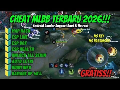 CHEAT ML TERBARU 2026 | MOD MENU UNLOCK ALL SKIN NO KEY MOBILE LEGENDS | ANTI BANNED NO PASSWORD