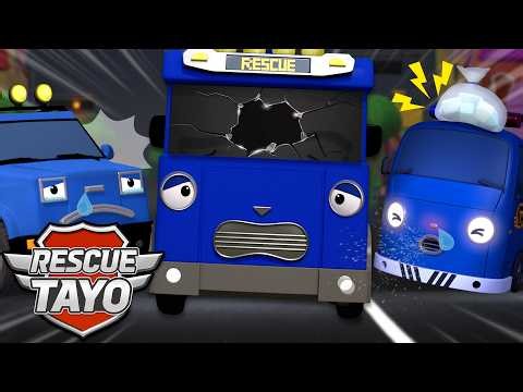 Crash! Bang! A Wild Midnight Commotion! | Rescue Team Story | Tayo the little bus