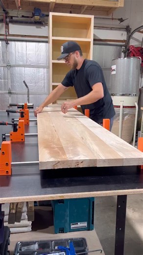 Jordan | Everyday Builds on Instagram: "Quick little glue up #woodworking #woodshop"