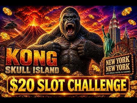Kong Skull Island Slot Machine Live Play at New York New York Casino Las Vegas Big Win or Bust 2026!