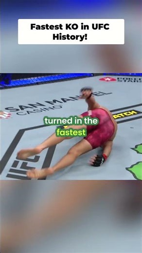 Fastest UFC Knockout EVER! (New Record!) #shorts