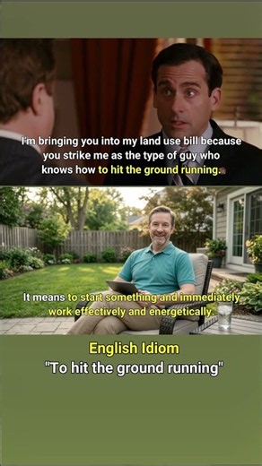 "To hit the ground running" (Learn Common English Idiom) #englishlesson #englishspeaking
