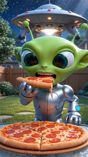 🚨👽 Alien STOLE My Pizza… Then THIS Happened 🍕😂 #shorts#shorts #viral #alien #ufo #pizza #funny