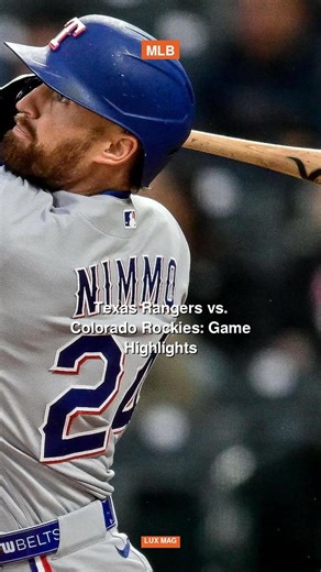Texas Rangers vs. Colorado Rockies: Game Highlights #shorts