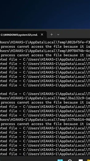 Speed Up PC 🚀 Delete Temp Files with CMD