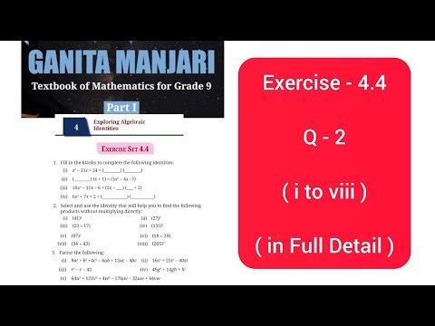 Ex - 4.4 Q - 2 ( i to viii ) Solutions ( in Full Detail ) | Ch - 4 Class - 9 Maths Ganita Manjari