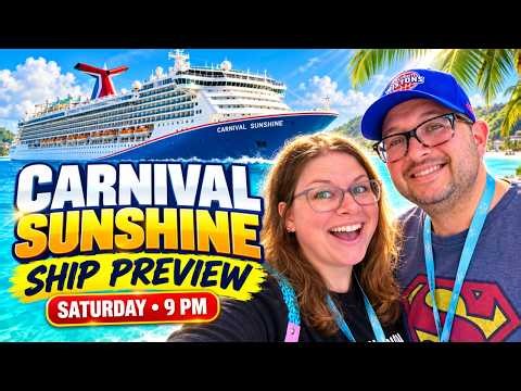 Carnival Sunshine Cruise PREVIEW! What to Expect, Food, Ports, & MORE... LIVE