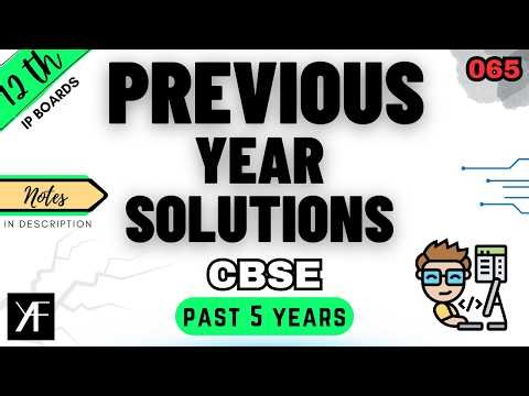 Class 12 Informatics Practices | Code 065 | Previous Year Questions | One Shot | BOARDS 2025-26