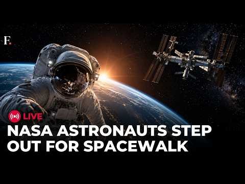 NASA ISS LIVE: NASA Astronaut Anil Menon and ESA's Sophie Adenot Takes Spacewalk to Replace Antenna