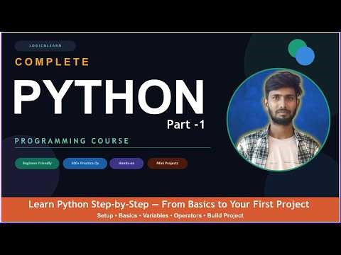 Python Tutorial for Beginners 🔥 | Variables, Operators + BMI Project | Part 1 (2026) | LogicnLearn