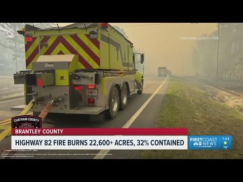 Firefighters report progress on containing Highway 82 wildfire in Georgia, more work to be done