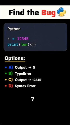 Python Bug Challenge 😳 | len() Error Most Beginners Miss