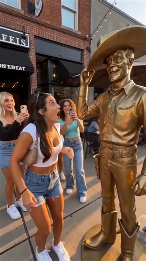 She Tried to Steal His Cowboy Hat… BIG Mistake! 🤠😂 | Living Statue Prank