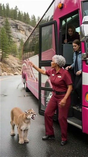 A cute cougar cub saves a bus from an exploding bridge. #wildlife #animal