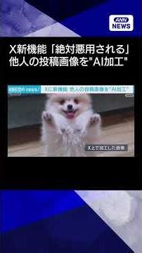【ニュース】Xに新機能 投稿画像を他人が加工可能に SNSには悪用リスクを懸念するコメント相次ぐ#shorts