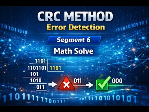 Error Detection | CRC (Cyclic Redundancy Check) | Segment 6 | Data Communication