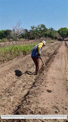 Soil Preparation: How a Hoe Transforms Rough Land Into a Structured Bed 