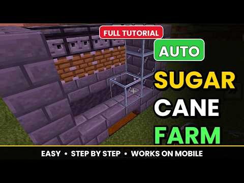 Minecraft Auto Sugar Cane Farm 🔥 Full Step-by-Step Tutorial