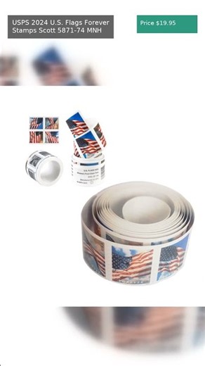 Listed $20 vs $24 Market — USPS 2024 U.S. Flags Forever Stamps Scott 5871-74 MN…