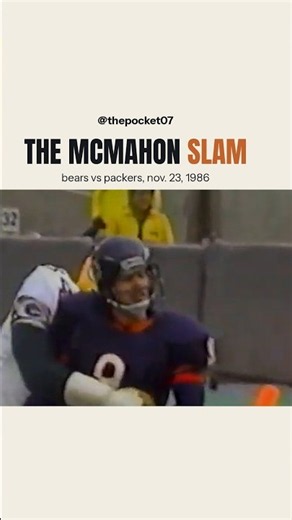 Charles Martin body slams Jim McMahon after the throw (1986) #shorts