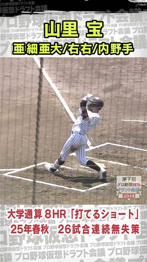 【ドラフト候補】山里宝(亜細亜大)打てるショート #山里宝 #亜細亜大学 #大学野球 #ドラフト #プロ野球 #ドラフト候補 #ドラフト2026 #shorts #short #ショート #おすすめ