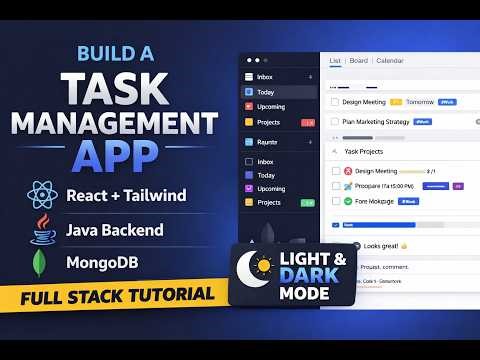 Build a Professional Task Management App (Todo Dashboard) | React + Tailwind + Java Backend|LIVE