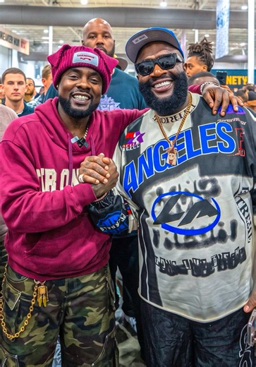 Rick Ross and Wale linked up last time in Miami 🤞 Never know whom you’ll see on Saturday… #rickross #wale #hiphop #mmg #fyp
