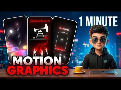 How to Create Motion Graphics In just 1 Minutes For FREE + EASY