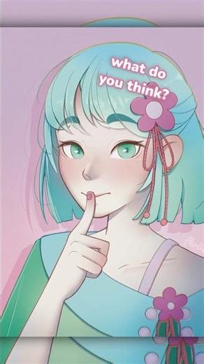 Color Picker Challenge! (app: procreate) #cute #kawaii #shorts #art