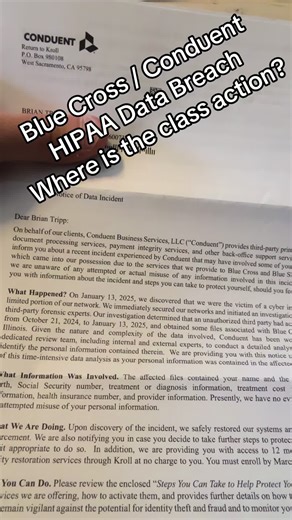 Where’s the Blue Cross Conduent class action lawsuit? #classaction #lawsuit #hipaa #bluecrossblueshield #insurance