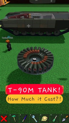Roblox Build a Boat for Treasure T90M Tank Tour! How Much Blocks?! #roblox#babft