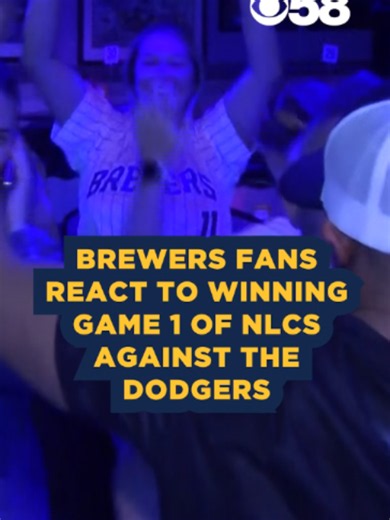 Fans react as the @brewers are one game closer to a World Series berth! #milwaukee #mlbplayoffs #nlcs #brewers #sports
