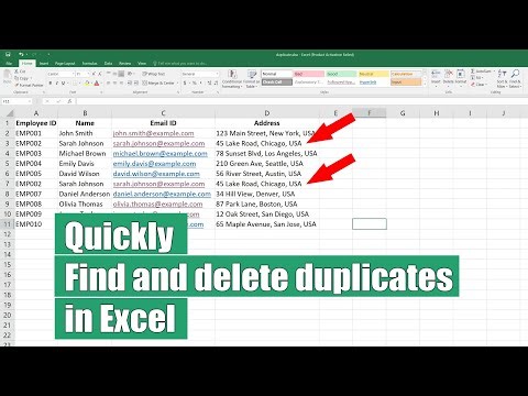 How to find duplicates in Excel and delete