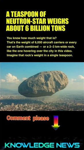 💀💥 A teaspoon of neutron star material weighs about 6 billion tons #space #astronomy #universe