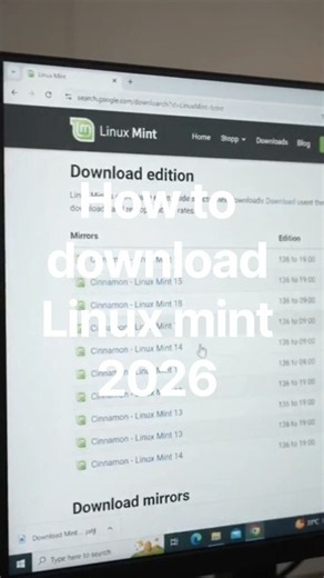 🎯 TITLE: How to Download Linux Mint in 2026! 💻🔥 #LinuxMint #Linux #Tech📝 #likeandsubscribe