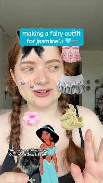 Making a Fairy Outfit for JASMINE✨🩵🐅 #youtubeshorts #disney #disneyprincess #jasmine #fashion