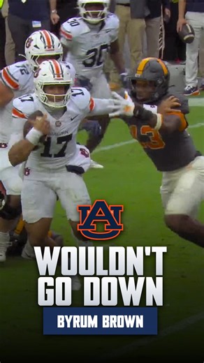 Byrum Brown stiff arms his way to TD rush | Auburn vs. Tennessee | 2026 SEC Football