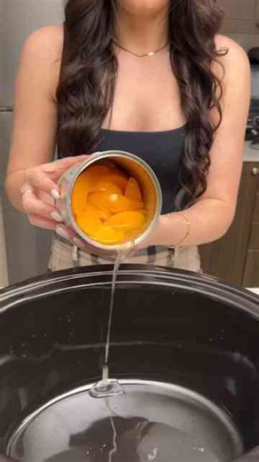 Easy crockpot peach cobbler for a delicious set it and forget it dessert