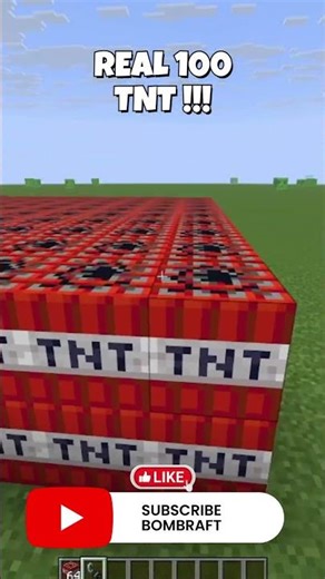 REAL 100 TNT !!! #minecraft #minecraftshorts #minecraftmemes