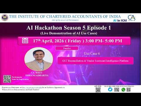 AI Hackathon S5 E1 UC6–GST Reconciliation & Vendor Scorecard Platform–CA Meet Dhrangadhariya