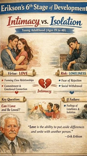 Erikson 6th stage of intimacy vs. isolation