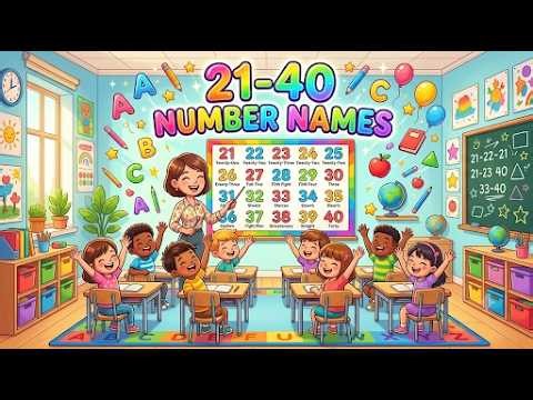 Numbers 21-40 for Kids | Read, Spell & Learn Number Names | || PART 2 ||