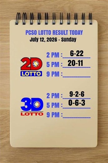 Lotto Result Today 5pm Draw July 12, 2026 PCSO #lotto #lottoresulttoday #lottoresulttoday5pm