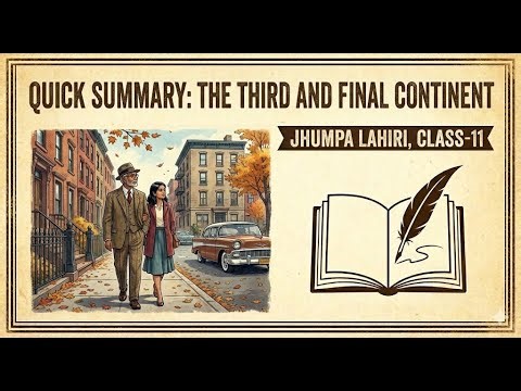The Third and Final Continent by Jhumpa Lahiri | Class - 11 English Literature | WOVEN WORDS