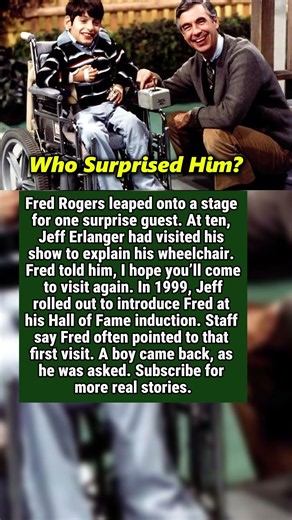 Fred Rogers Leaped Onto a Stage for One Guest. Who Was He?#FredRogers #MisterRogers #shorts
