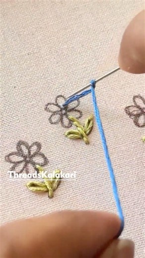 New hand embroidery design - french knot/lazy daisy flower embroidery stitches for beginners
