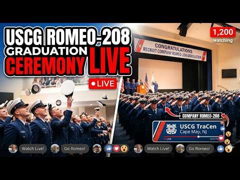 LIVE!! USCG Recruit Company Romeo 208 Graduation Ceremony | Coast Guard Boot Camp Graduation 2026