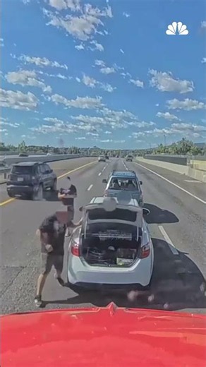 Dashcam catches driver punch out window in Colorado road rage clash