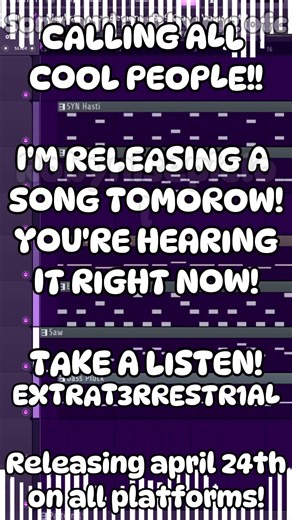 EXTRAT3RRESTR1AL - Releasing TOMOROW (April 24th) #alien #scenecoretypebeat #music #musican #newsong